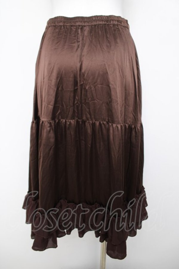 画像2: axes femme kawaii / ミディフリルペチスカート  ブラウン Y-26-04-03-166-AX-SK-SZ-ZY (2)