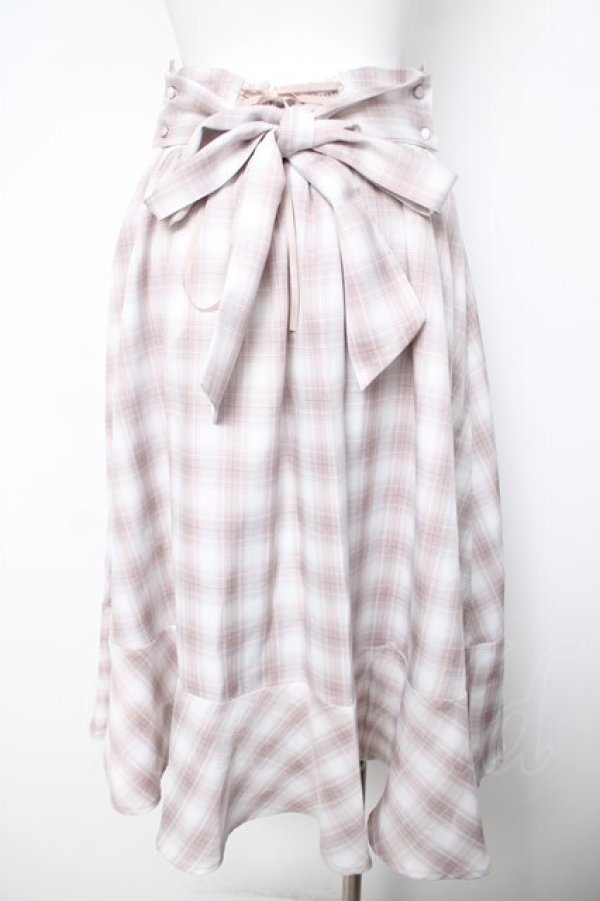 画像2: Amavel / チェックフレアスカート  ピンク Y-26-04-03-168-CA-SK-SZ-ZY (2)
