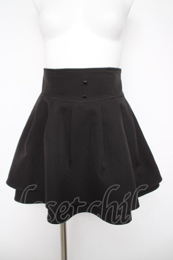 画像1: evelyn / ダブルフレアスカート F 黒 Y-26-04-03-169-LO-SK-SZ-ZY (1)