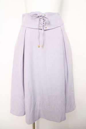 画像: F＆A / フロントレースアップスカート  ラベンダー Y-26-04-03-172-LO-SK-SZ-ZY