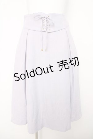 画像: F＆A / フロントレースアップスカート  ラベンダー Y-26-04-03-172-LO-SK-SZ-ZY