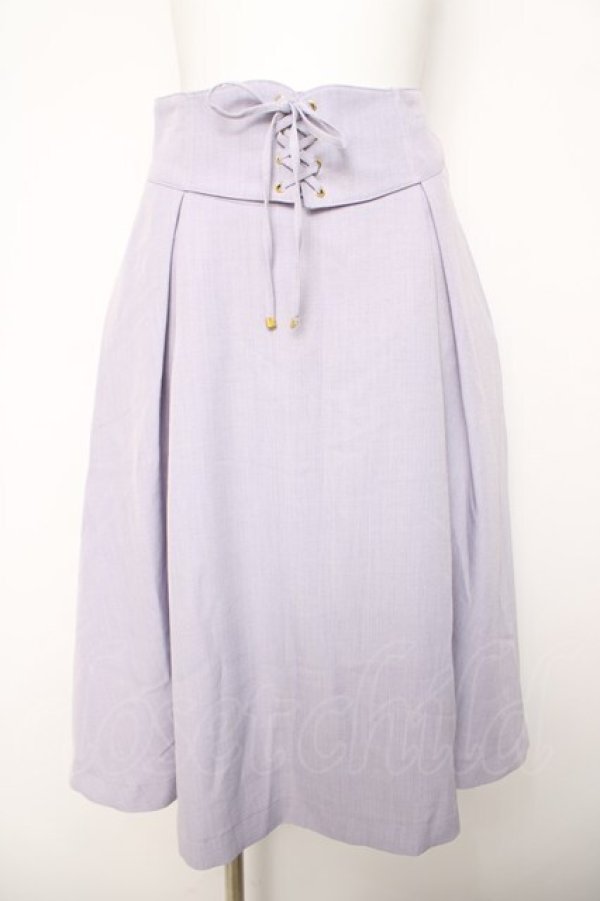 画像1: F＆A / フロントレースアップスカート  ラベンダー Y-26-04-03-172-LO-SK-SZ-ZY (1)