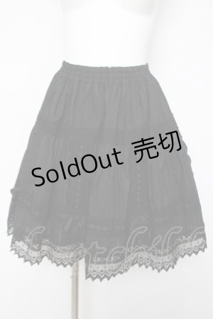 画像: BABY, THE STARS SHINE BRIGHT / カラミトーションレーススカート  黒 Y-26-04-03-180-BA-SK-SZ-ZY