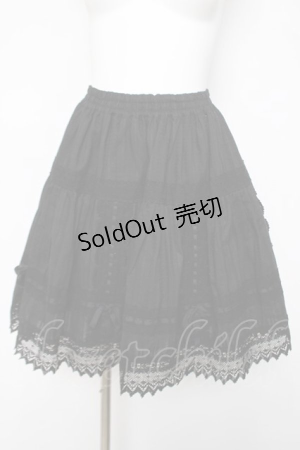 画像1: BABY, THE STARS SHINE BRIGHT / カラミトーションレーススカート  黒 Y-26-04-03-180-BA-SK-SZ-ZY (1)