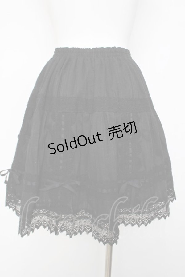 画像2: BABY, THE STARS SHINE BRIGHT / カラミトーションレーススカート  黒 Y-26-04-03-180-BA-SK-SZ-ZY (2)