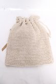 画像2: INGEBORG / ニット巾着  生成り Y-26-04-03-033-LO-ZA-SZ-ZY (2)