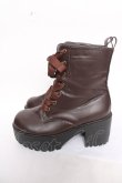 画像2: axes femme POETIQUE / レースアップミドルブーツ L 茶 Y-26-04-03-043-AX-SH-SZ-ZY (2)