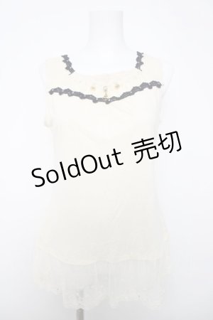 画像: axes femme / シェルモチーフタンク  生成り Y-26-04-03-048-AX-TO-SZ-ZY