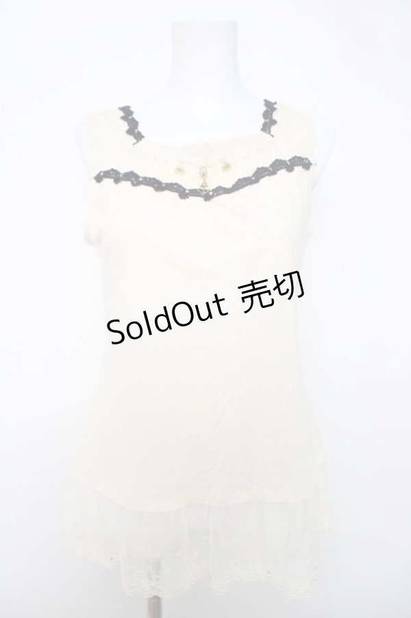 画像1: axes femme / シェルモチーフタンク  生成り Y-26-04-03-048-AX-TO-SZ-ZY (1)