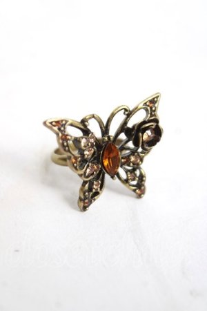 画像: axes femme / 蝶×ビジューリング  ゴールド Y-26-04-05-004-AX-AC-SZ-ZY