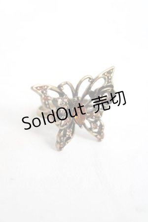 画像: axes femme / 蝶×ビジューリング  ゴールド Y-26-04-05-004-AX-AC-SZ-ZY