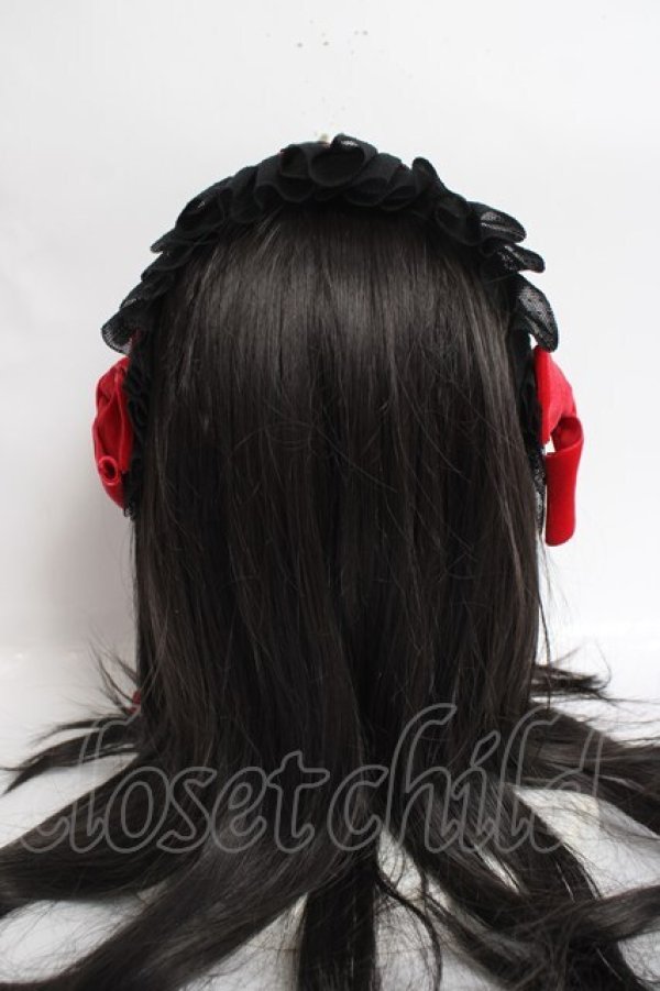 画像3: LOLITA / ヘッドドレス  黒ｘ赤 Y-26-04-05-041-LO-AC-AS-ZY (3)