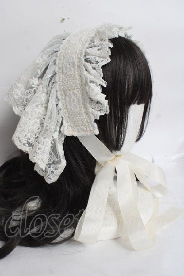 画像4: ATELIER　Ruby / フラワーレースヘッドドレス  アイボリー Y-26-04-05-042-EL-AC-SZ-ZY (4)