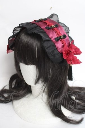 画像: Coenobita / 華ロリヘッドドレス  赤×黒 Y-26-04-05-044-LO-AC-SZ-ZY