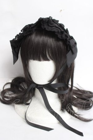 画像: BABY, THE STARS SHINE BRIGHT / Creamy Ribbonヘッドドレス【2025年】  黒 Y-26-04-05-045-BA-AC-AS-ZY