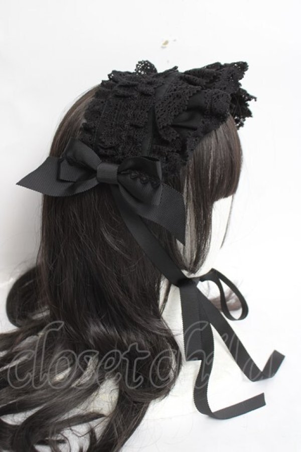 画像4: BABY, THE STARS SHINE BRIGHT / Creamy Ribbonヘッドドレス【2025年】  黒 Y-26-04-05-045-BA-AC-AS-ZY (4)