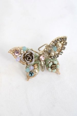 画像: axes femme / 蝶×ローズリング  サックス×ゴールド Y-26-04-05-005-AX-AC-SZ-ZY