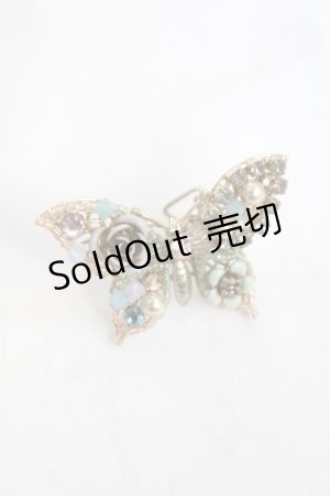 画像: axes femme / 蝶×ローズリング  サックス×ゴールド Y-26-04-05-005-AX-AC-SZ-ZY
