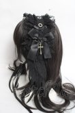 画像2: Asheri / 羽付きリボンレースヘッドドレス  黒 Y-26-04-05-046-LO-AC-SZ-ZY (2)