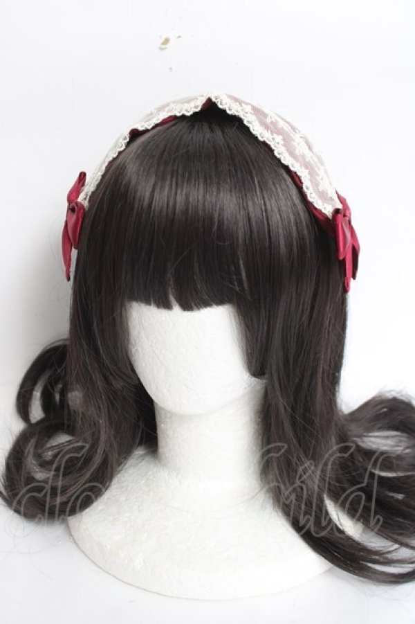 画像3: Pina sweetcollection / ドールレースカチューシャ  ワイン Y-26-04-05-052-LO-AC-AS-ZY (3)
