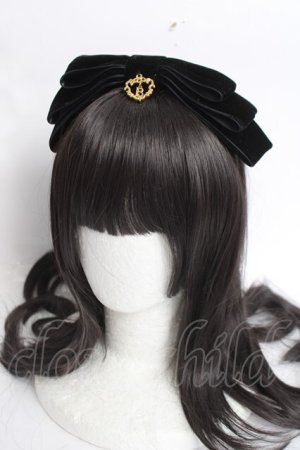 画像: BABY, THE STARS SHINE BRIGHT / ベルベットリボンカチューシャ  黒 Y-26-04-05-053-BA-AC-AS-ZY