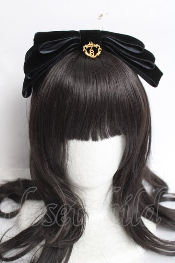 画像4: BABY, THE STARS SHINE BRIGHT / ベルベットリボンカチューシャ  黒 Y-26-04-05-053-BA-AC-AS-ZY (4)