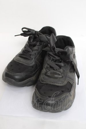 画像: m petit by misako / ハートチュールスニーカー M 黒 Y-26-04-05-055-LO-SH-SZ-ZY