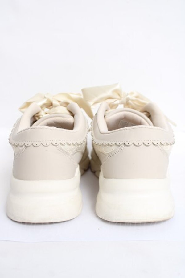 画像3: m petit by misako / リボンレース スニーカー L 生成り Y-26-04-05-056-LO-SH-SZ-ZY (3)