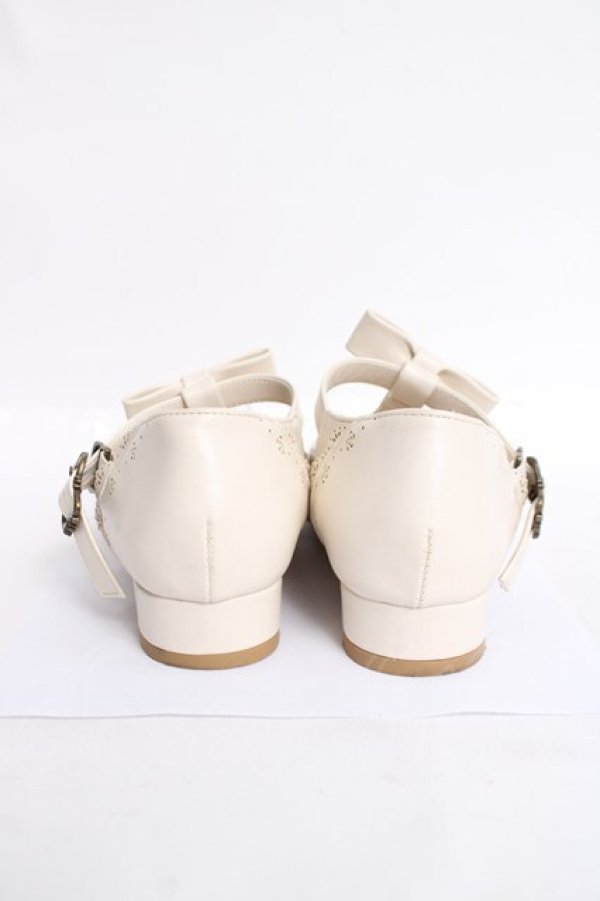 画像3: m petit by misako / AMPUリボンストラップパンプス L 生成り Y-26-04-05-058-LO-SH-SZ-ZY (3)