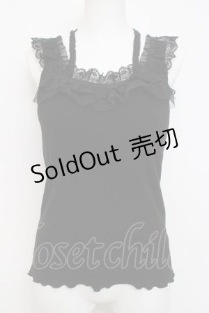 画像: axes femme / パット付きキャミ  黒 Y-26-04-05-059-AX-TO-SZ-ZY