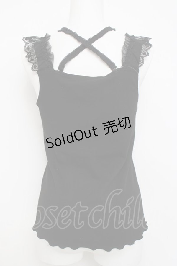 画像2: axes femme / パット付きキャミ  黒 Y-26-04-05-059-AX-TO-SZ-ZY (2)