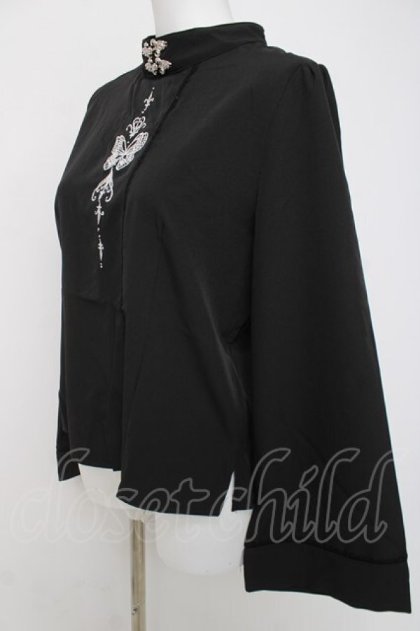 画像3: axes femme POETIQUE / オリエンタルバタフライブラウス  黒 Y-26-04-05-062-AX-BL-SZ-ZY (3)