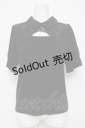 画像: axes femme / ベルト付リブトップス F 黒 Y-26-04-05-066-AX-TO-SZ-ZI