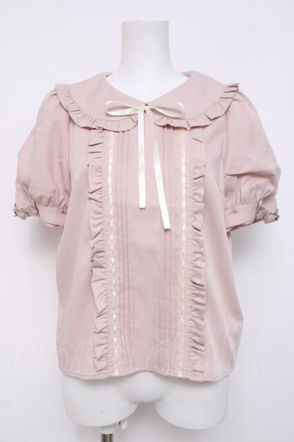 画像1: Honey Cinnamon / 袖ベルトブラウス  ピンク Y-26-04-05-071-LO-BL-SZ-ZY (1)