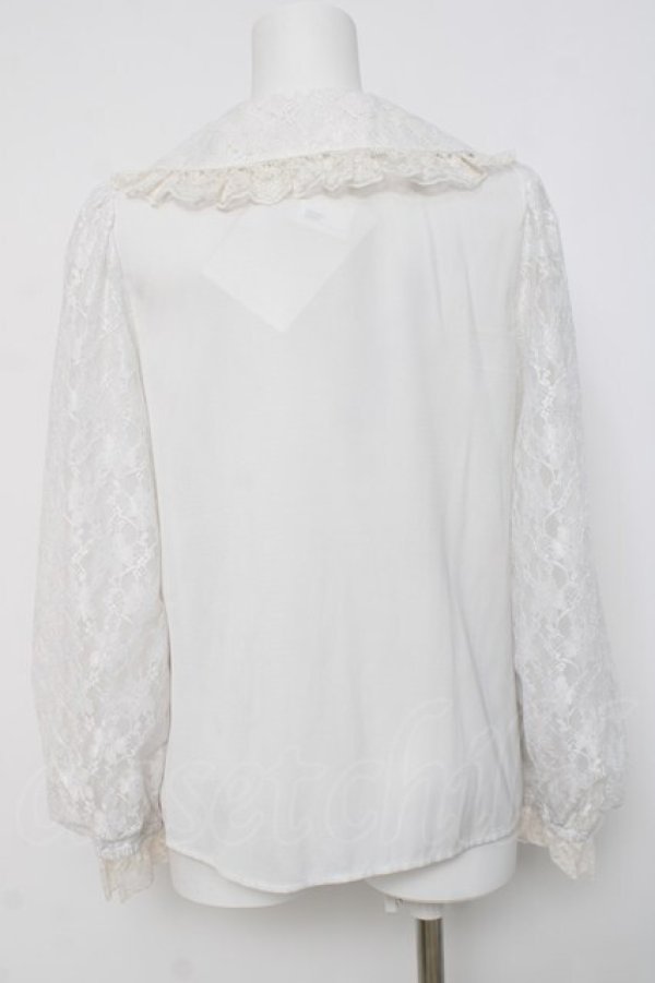 画像2: Secret Honey / レースデザインブラウス  白 Y-26-04-05-072-CA-BL-SZ-ZY (2)