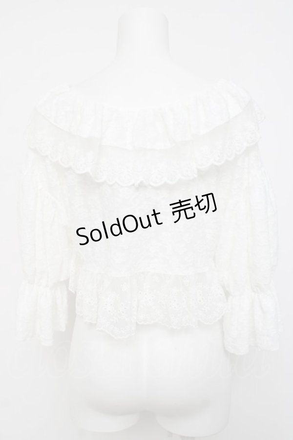 画像2: merry jenny / スカラップfrillボレロ F ホワイト Y-26-04-05-073-LO-TO-SZ-ZY (2)