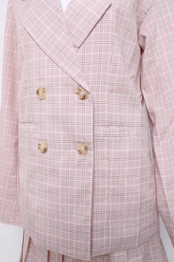 画像3: DearMyLove / チェックセットアップ  ピンク Y-26-04-05-074-EL-TO-SZ-ZY (3)
