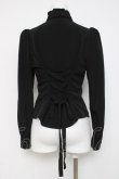 画像2: Sheglit / スタンドカラーリボンジャボブラウス L 黒 Y-26-04-05-076-EL-BL-AS-ZY (2)