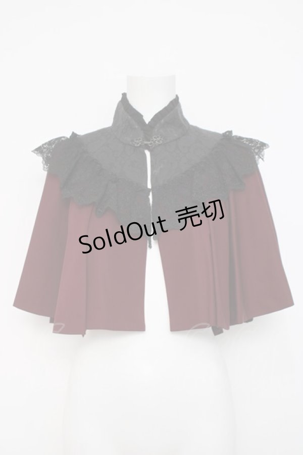 画像1: Sheglit / 眠りの森のレースケープ M ワインｘ黒 Y-26-04-05-077-EL-TO-AS-ZY (1)