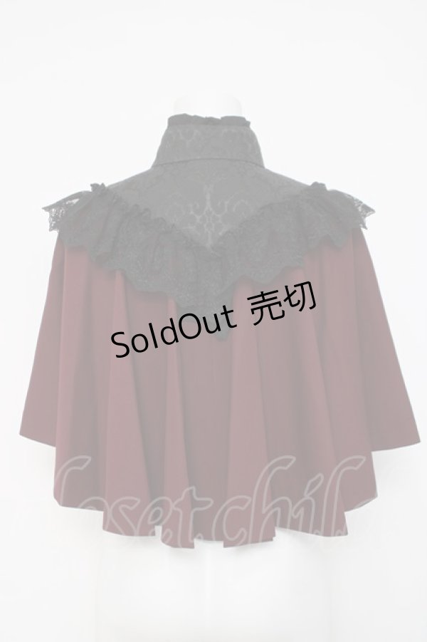 画像2: Sheglit / 眠りの森のレースケープ M ワインｘ黒 Y-26-04-05-077-EL-TO-AS-ZY (2)