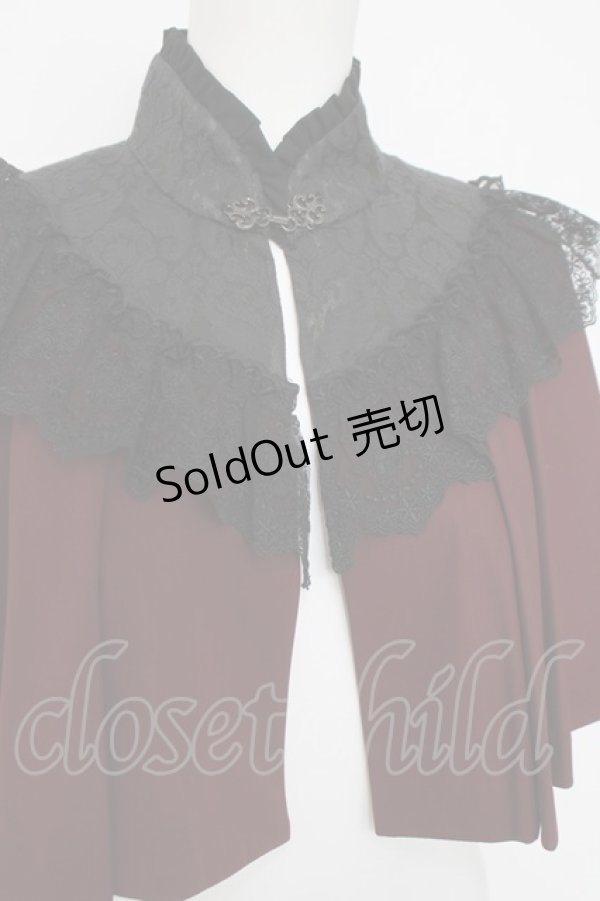 画像3: Sheglit / 眠りの森のレースケープ M ワインｘ黒 Y-26-04-05-077-EL-TO-AS-ZY (3)