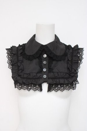 画像: ATELIER PIERROT / 薔薇レース付け襟  黒 Y-26-04-05-078-EL-ZA-AS-ZY
