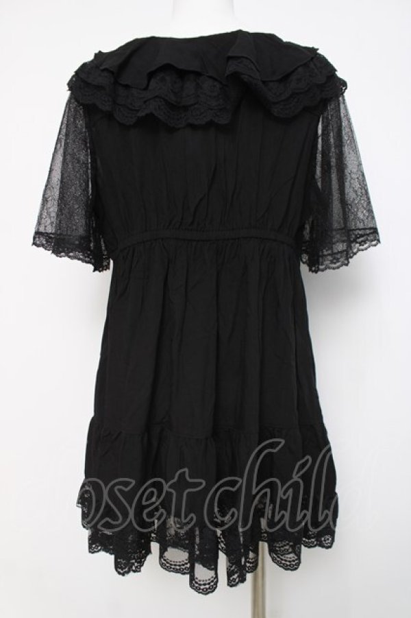 画像2: axes femme / ボリュームフリルチュニック  黒 Y-26-04-05-080-AX-TO-SZ-ZY (2)