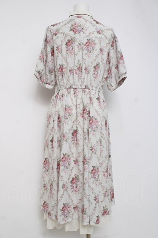 画像2: axes femme / アイビーローズ柄ワンピース  アイボリー Y-26-04-05-083-AX-OP-SZ-ZY (2)