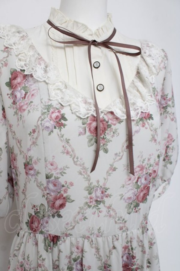 画像3: axes femme / アイビーローズ柄ワンピース  アイボリー Y-26-04-05-083-AX-OP-SZ-ZY (3)