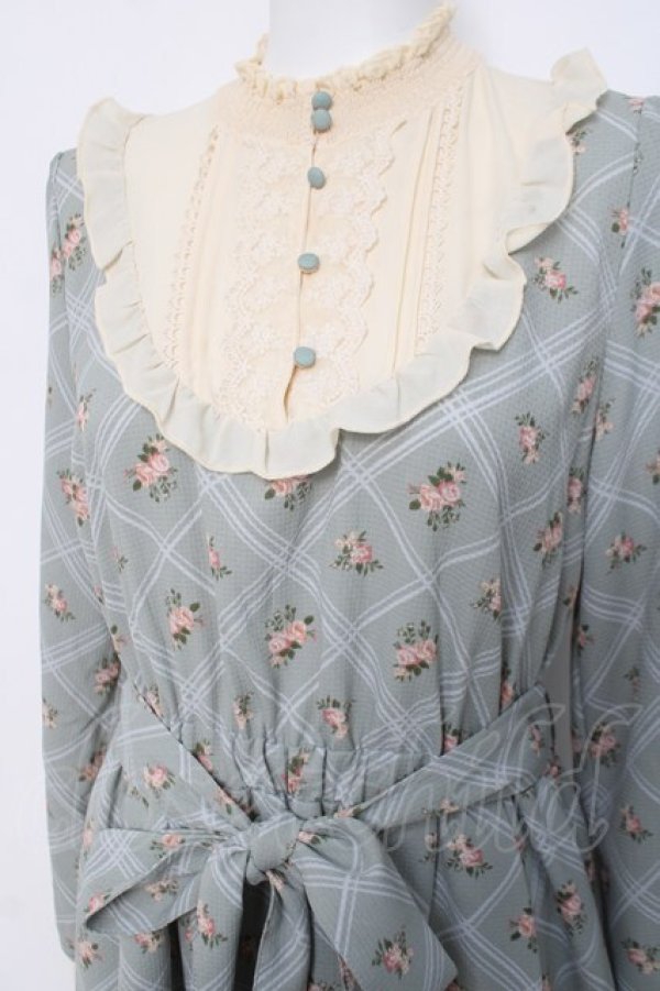 画像2: axes femme / ブロッキングワンピース  ミント Y-26-04-05-085-AX-OP-SZ-ZY (2)