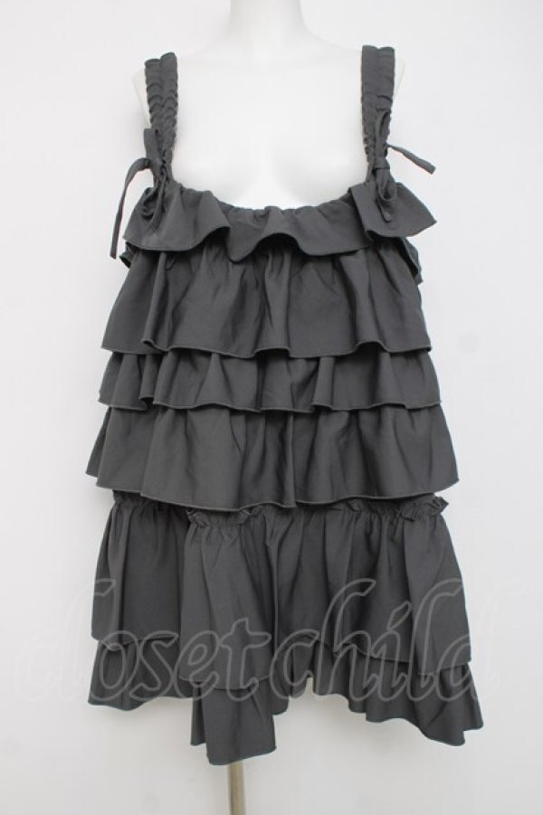 画像1: merry jenny / ホイップクリームミニワンピース F チャコール Y-26-04-05-087-LO-OP-SZ-ZY (1)