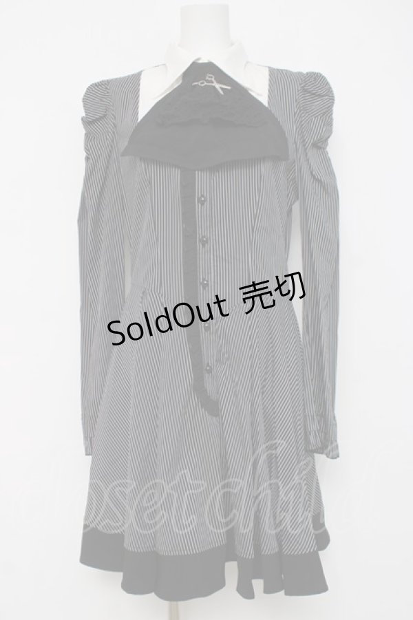 画像1: DARK IN LOVE / ヨークデザインワンピース L 黒ｘシロ Y-26-04-05-089-PU-OP-AS-ZY (1)