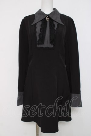 画像: DARK IN LOVE / ヨークデザインワンピース L 黒ｘグレー Y-26-04-05-091-PU-OP-AS-ZY