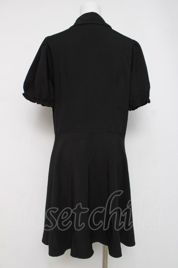 画像2: DARK IN LOVE / Gothic rope red heart buttonワンピース L 黒 Y-26-04-05-092-PU-OP-AS-ZY (2)